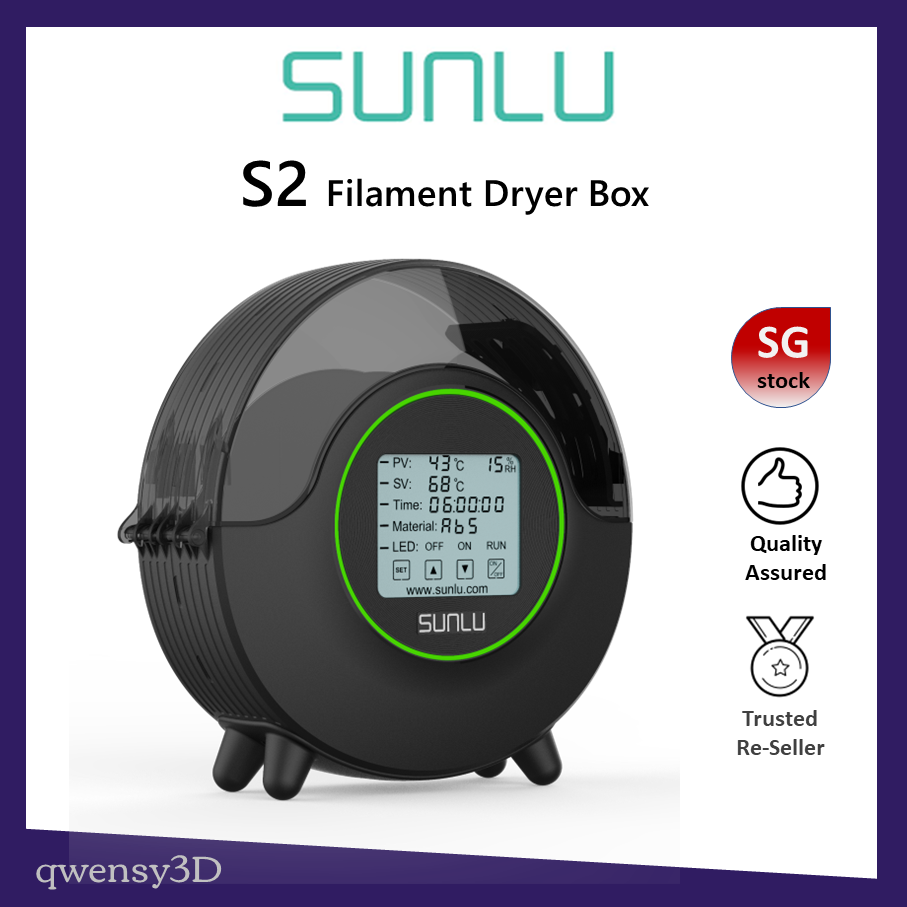 SUNLU Upgraded Filament Dryer Box FilaDryer S2 360° Heating for 1.75 /2.85  /3mm