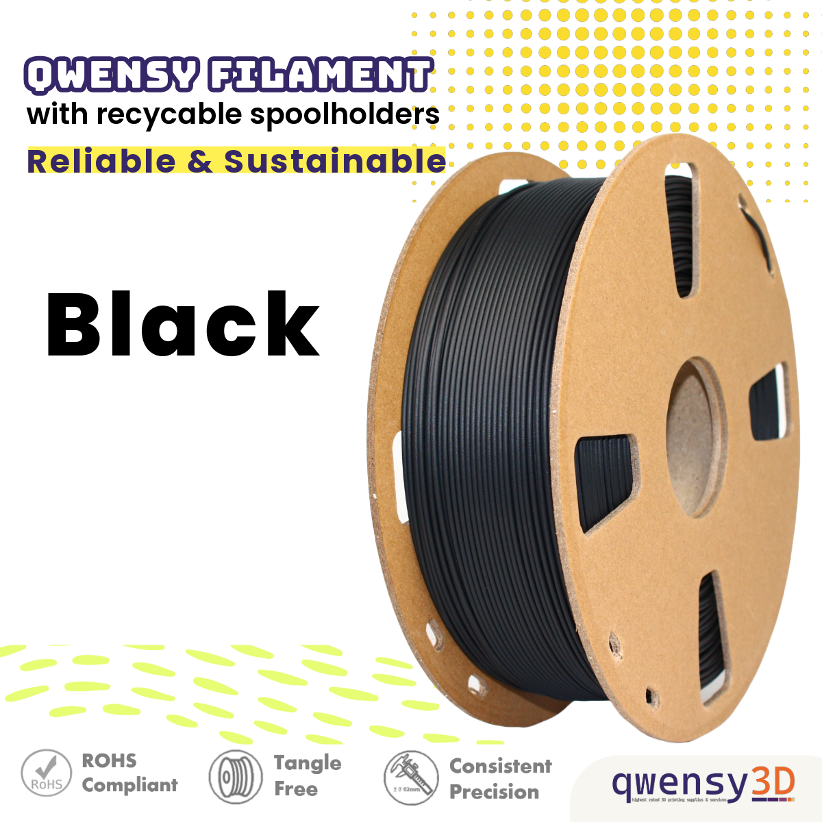 qwensy TPU Filament for 3D Printing- the Only Flexible Filament you need