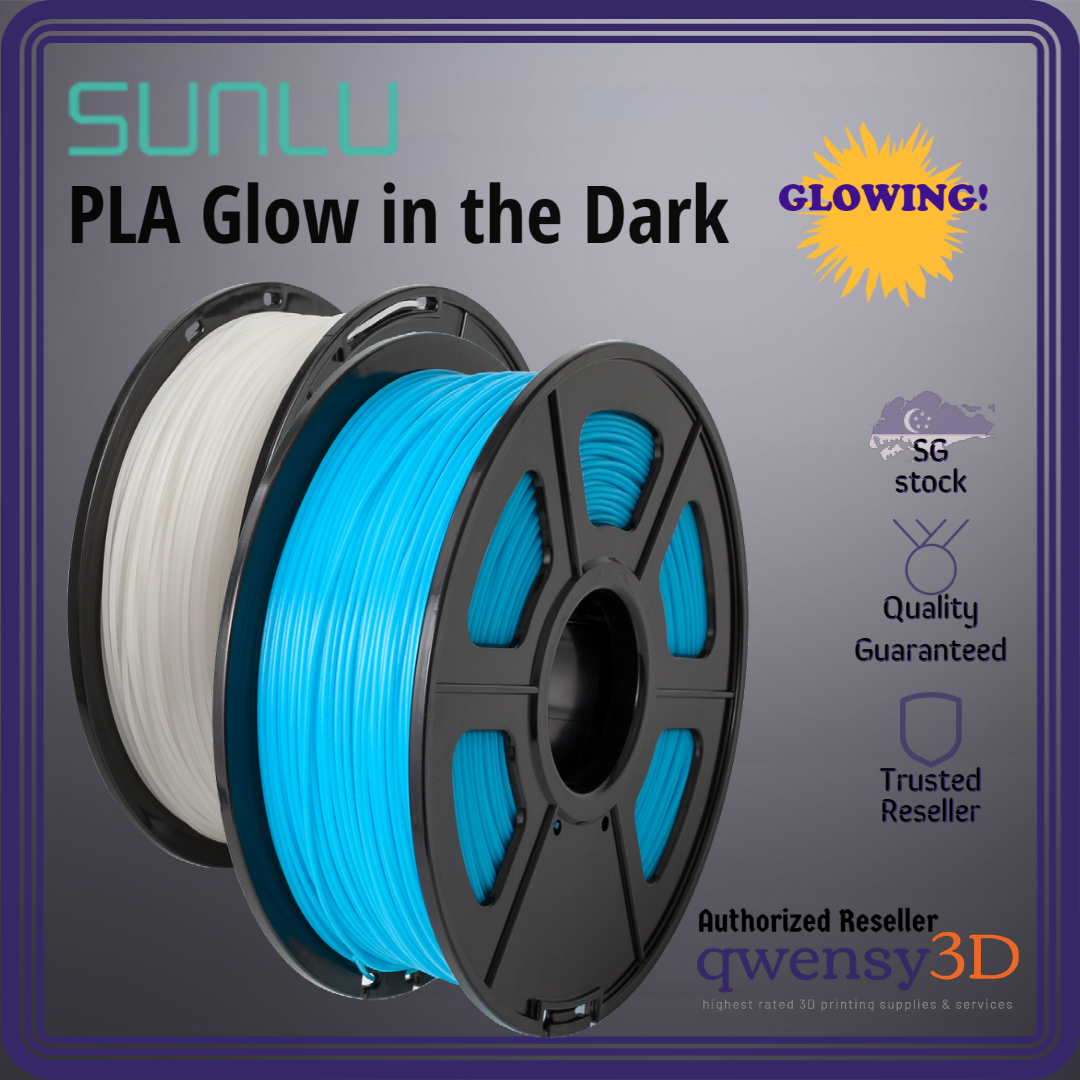 Sunlu PLA Glow in the Dark Filaments - High-Quality 3D Printing Filament with Ready SG Stock