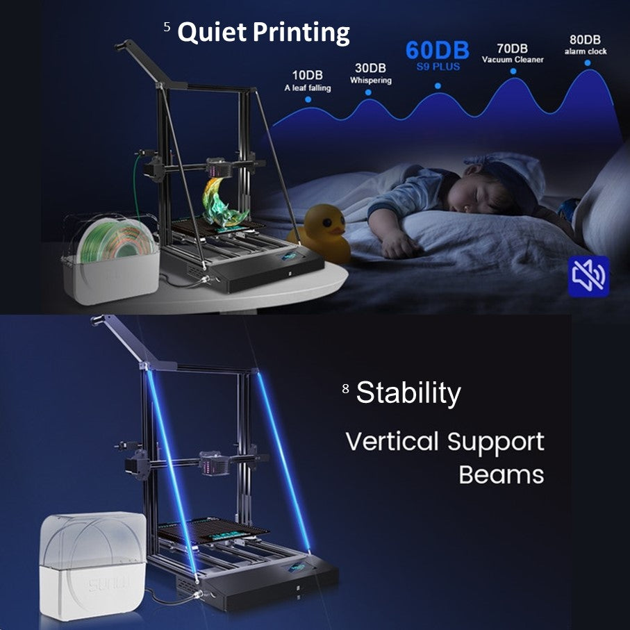 Sunlu S9 Plus 3D Printer - Large Volume, Advanced Printer for Creative 3D Printing