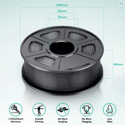 Sunlu PLA Filaments Black & White Bundle (2 rolls)- Premium Quality 3D Printing Filaments- Save more with bundle deal