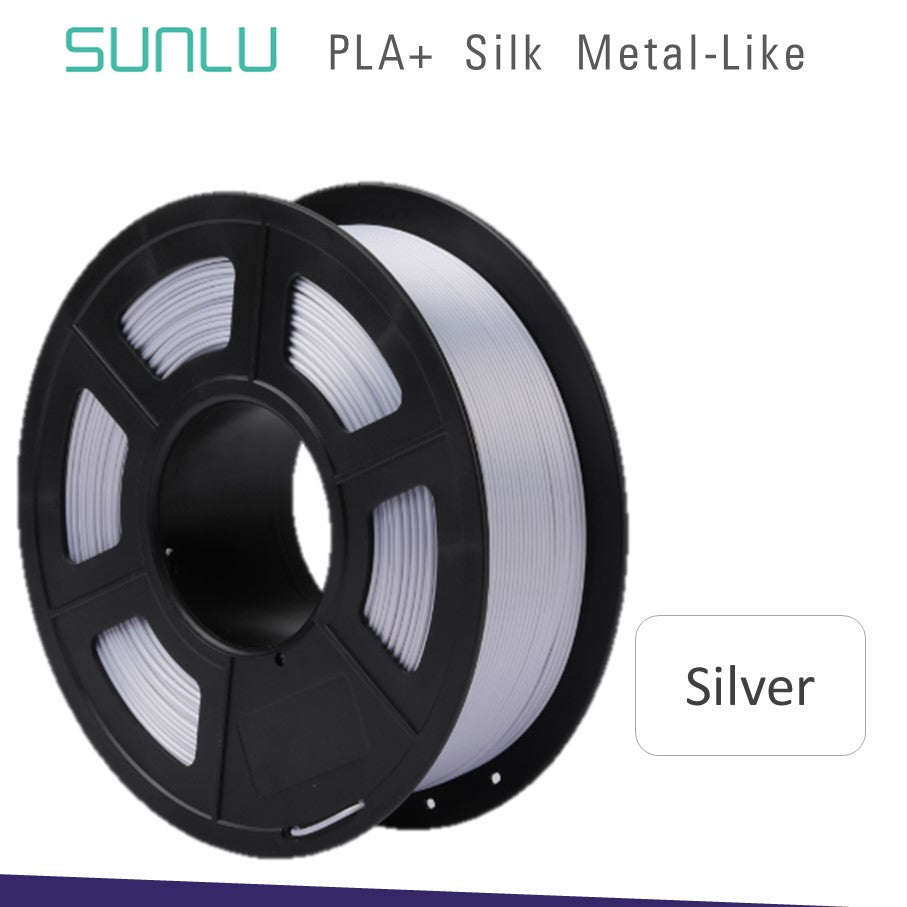 Sunlu PLA+ Silk Filaments -Reliable 3D Printing Filament with Metal-like finishing