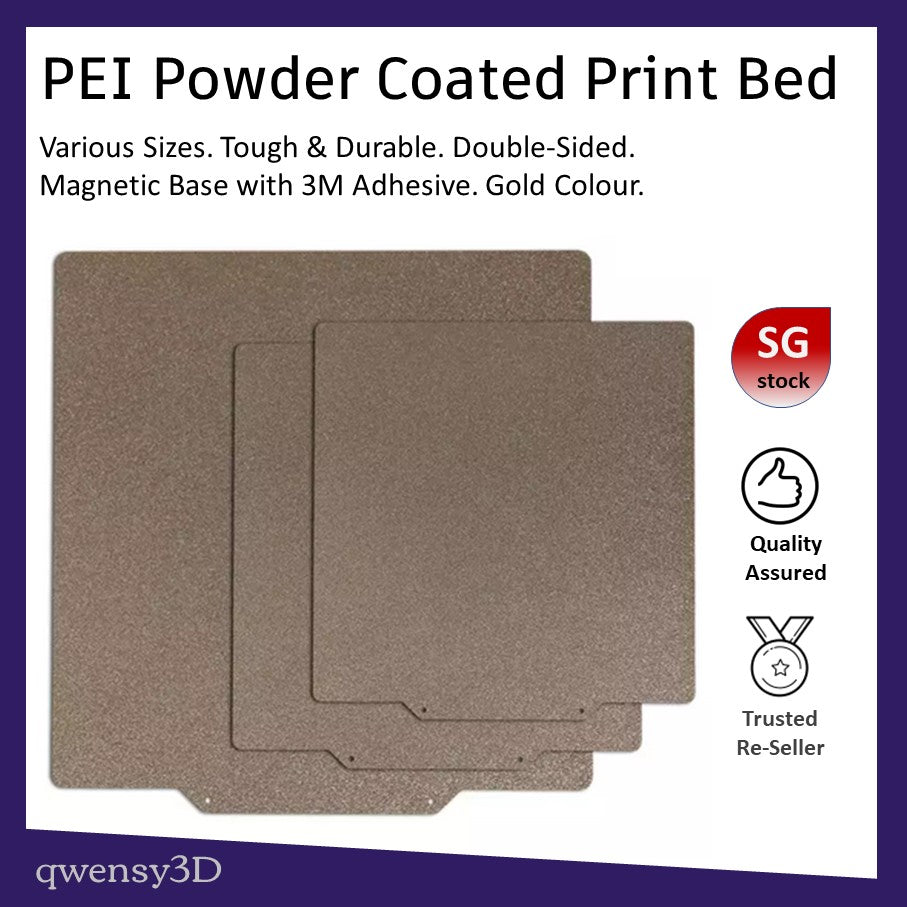 PEI 3D Printing Bed Platform. Powder-coated, Magnetic Double-sided.